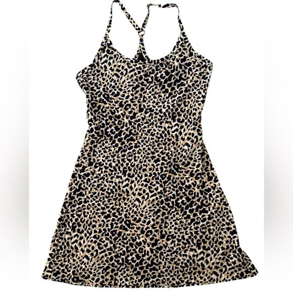 Outdoor Voices The Exercise Dress NEW Version Leopard Print Tennis Running XS - Picture 2 of 16